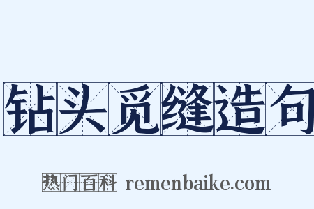 钻头觅缝造句是什么意思的图片